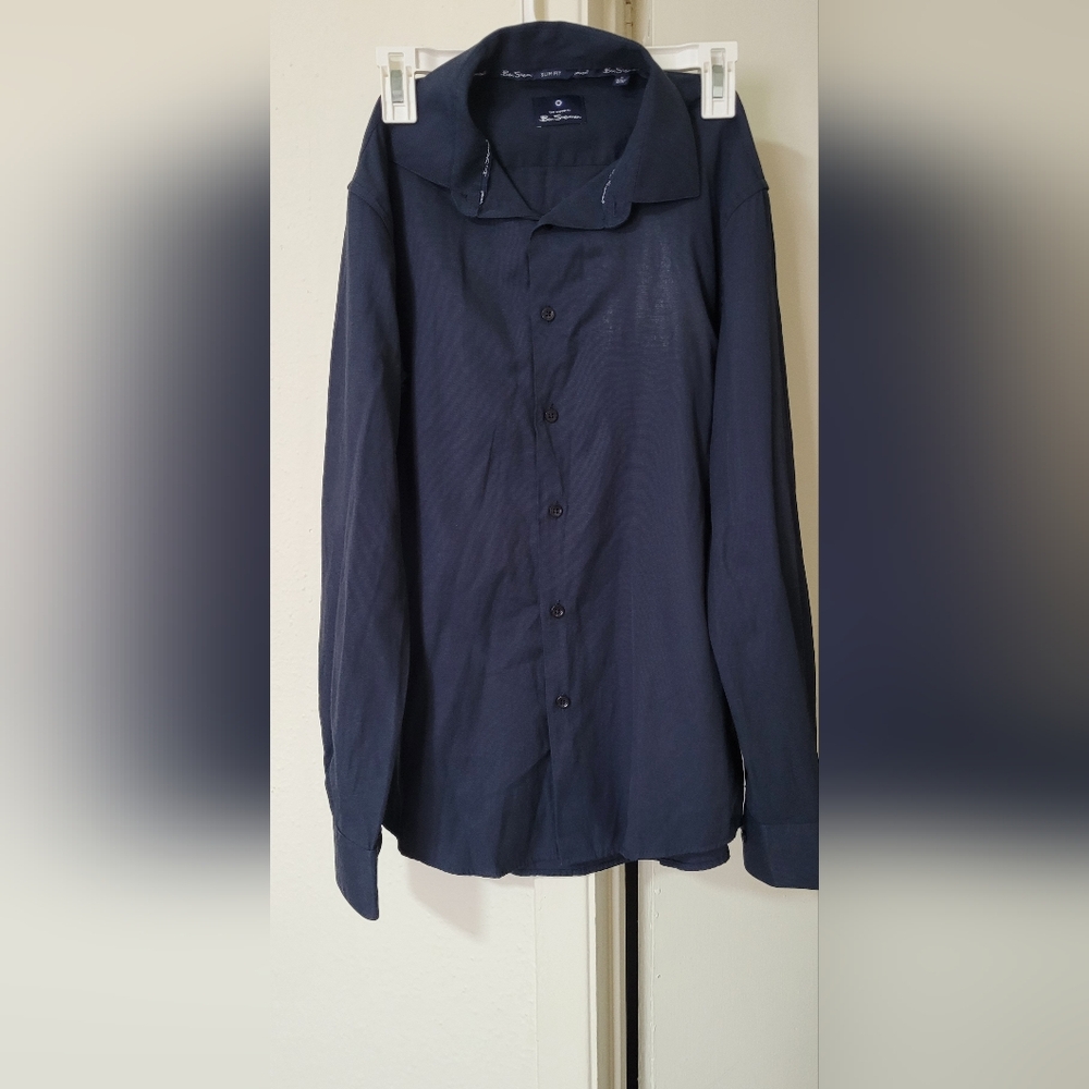 Ben Sherman black long sleeves men's button down shirt size M